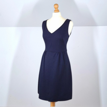 Load image into Gallery viewer, Boden Dress Occasion Navy Blue Cocktail A Line Sleeveless Knee Length Stretch 10
