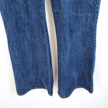 Load image into Gallery viewer, Run &amp; Fly Jeans Flared Bellbottom Blue Mid Rise Retro Front Pockets Wide Leg 14
