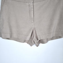 Load image into Gallery viewer, Stefanel Shorts Cream Chinos Linen Blend Hotpants Beige Pockets City Size 14
