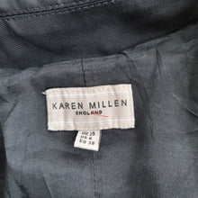 Load image into Gallery viewer, Karen Millen Dress Tuxedo Waistcoat Vintage Black Cocktail A Line Work Y2K 10
