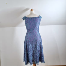 Load image into Gallery viewer, Pretty Eccentric Lace Dress Occasion Wedding Guest Off the Shoulder Blue 50s 10
