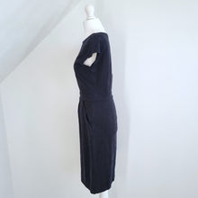 Load image into Gallery viewer, Boden Dress Jersey Shift Black Pockets 100% Cotton Pencil Casual Work Sheath 10
