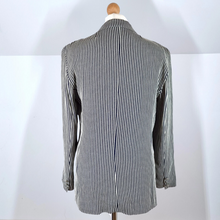 Load image into Gallery viewer, Vintage Joseph Blazer Striped Navy White Relaxed London Work Office Lined 12 14
