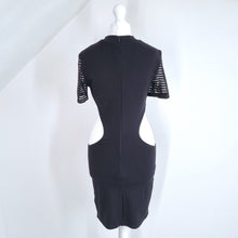 Load image into Gallery viewer, Guess Bodycon Cutout Dress Black Stretch Pencil Jersey Party Clubbing Small 4
