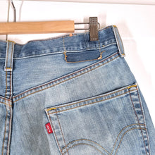 Load image into Gallery viewer, Vintage Levi&#39;s Shorts Denim Cut Offs Ripped Distressed Button Fly Blue 10 12
