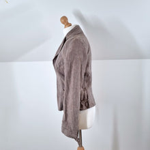 Load image into Gallery viewer, Stills 100% Linen Jacket Blazer Light Brown Lagenlook Pockets Work Lightweight 8
