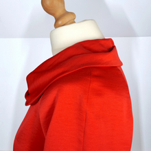 Load image into Gallery viewer, COS Blouse Red Silky Cowl Neck Twisted Short Sleeve Work Party Christmas 8
