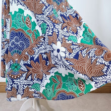 Load image into Gallery viewer, East Skirt A Line Floral Print Multicoloured Knee Cotton Lined Batik Boho 14
