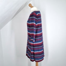 Load image into Gallery viewer, Seasalt Cornwall Dress Striped Folly Cove Tunic Shift Blue Red Pockets Cotton 12
