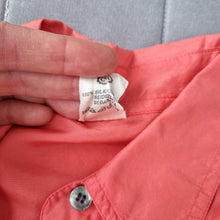 Load image into Gallery viewer, Vintage Clockhouse Silk Blouse Shirt Salmon Pink 80s C&amp;A Short Sleeves One Size
