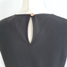 Load image into Gallery viewer, Ted Baker Camisole Top Black Rhinestones Embellished Scalloped  Party T2 Medium
