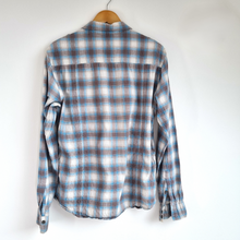 Load image into Gallery viewer, All Saints Men&#39;s Shirt Checked Plaid Y2K Military Army Blue Grey Casual Medium
