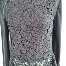 Load image into Gallery viewer, See by Chloé Blouse Lace Black Long Sleeves Peplum Top Victoriana Gothic Large
