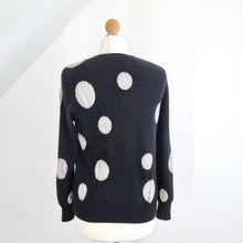 Load image into Gallery viewer, Marks &amp; Spencer Pure Cashmere Jumper Polka Dots Black White Sweater Autograph 12
