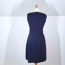 Load image into Gallery viewer, Boden Dress Occasion Navy Blue Cocktail A Line Sleeveless Knee Length Stretch 10
