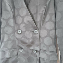 Load image into Gallery viewer, Zara Blazer Dress Jacket Polka Dot Print Black Satin Mini Ruffle Long Sleeves XS
