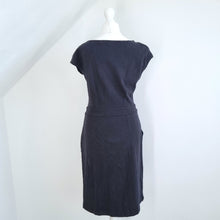 Load image into Gallery viewer, Boden Dress Jersey Shift Black Pockets 100% Cotton Pencil Casual Work Sheath 10
