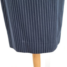 Load image into Gallery viewer, Baum Und Pferdgarten Pencil Skirt Navy Blue Pinstriped Stripes Work Lined 12
