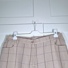 Load image into Gallery viewer, Cotton Traders Trousers Check Tailored Wool Blend Camel Beige Work High Rise 18
