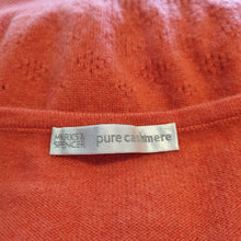 Load image into Gallery viewer, Marks &amp; Spencer 100% Cashmere Jumper Short Sleeves Coral Blouse Top V Neck 10
