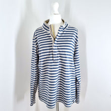 Load image into Gallery viewer, Seasalt Cornwall Top Striped Sweatshirt Long Sleeve Nautical T-shirt Blue 8 10
