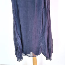 Load image into Gallery viewer, Phase Eight Blouse 100% Silk Navy Blue Tunic Draped Asymmetric Sleeveless Medium
