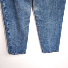 Load image into Gallery viewer, Vintage St Michael Jeans 70s 80s High Rise Tapered Mom Mid Blue M&amp;S Fits 8 10
