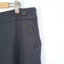 Load image into Gallery viewer, Jaeger Trousers Wide Leg Wool Sailor Black Dress Pants Work Office High Rise 16
